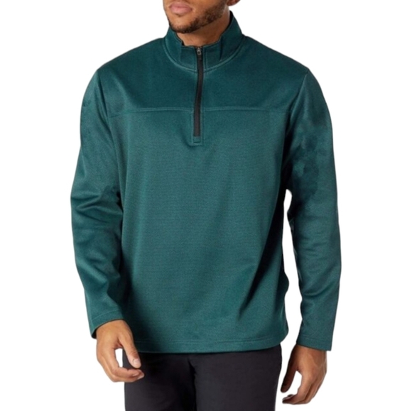 PGA TOUR Golf Pullover Quarter Zip Sweater Teal Mens Sz M - Picture 1 of 11